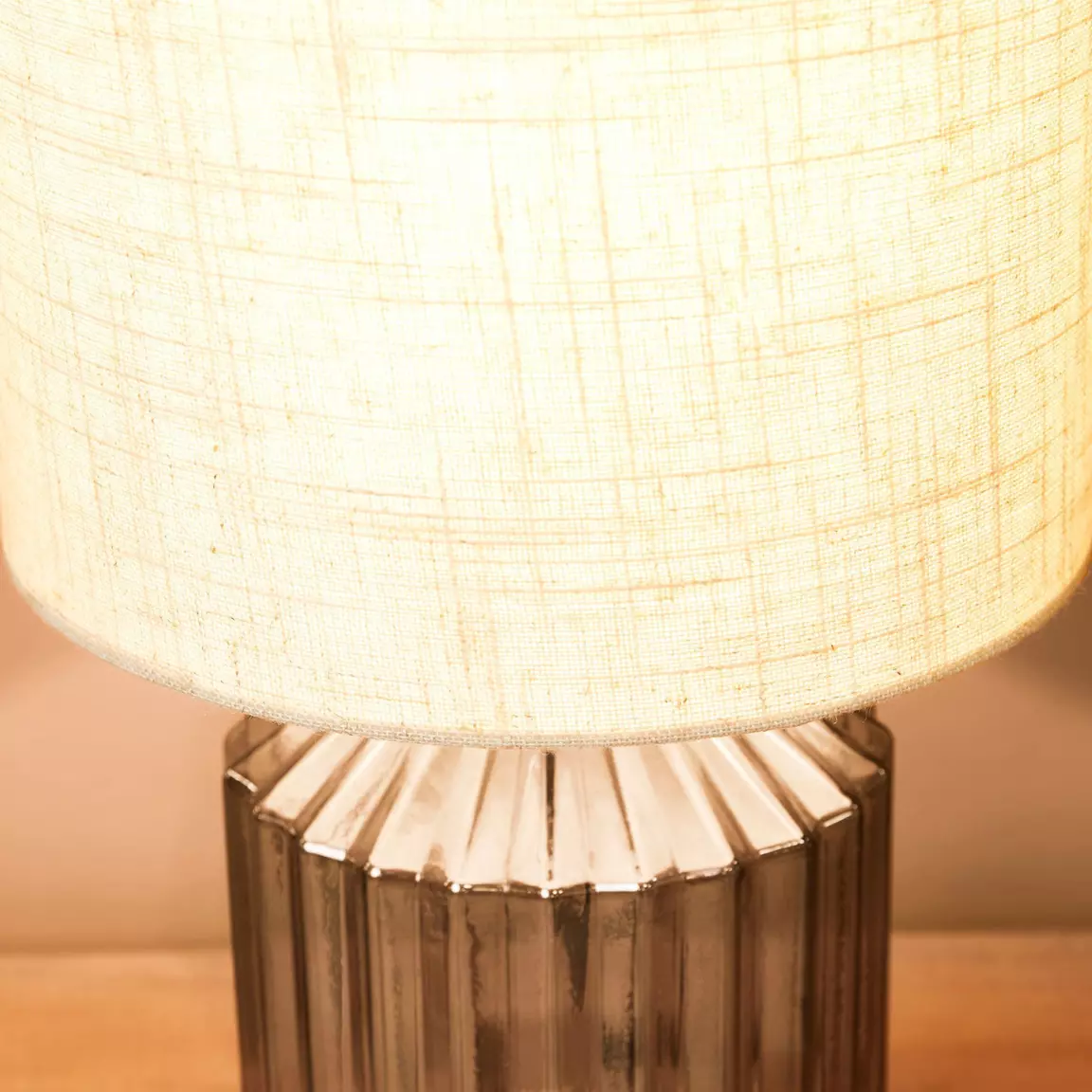 Lampe à poser en verre (H35 cm) Cristal Grise