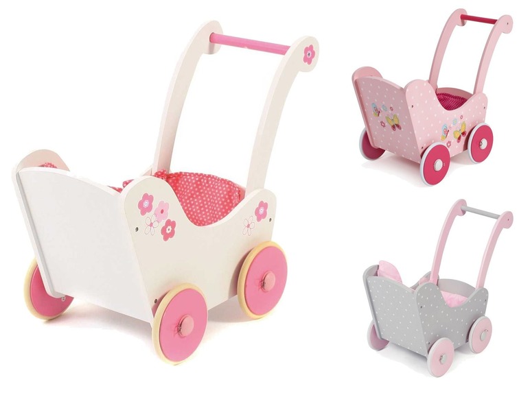 Houten poppenwagen
