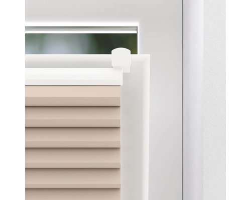 Soluna honingraat plisségordijn met zijspan, verduisterend, thermisch beige, 40x130 cm