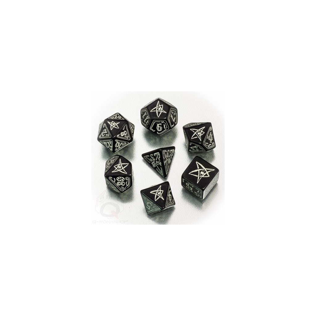 Set de 7 Dés Call of Cthulhu Noir / Phosphorescent