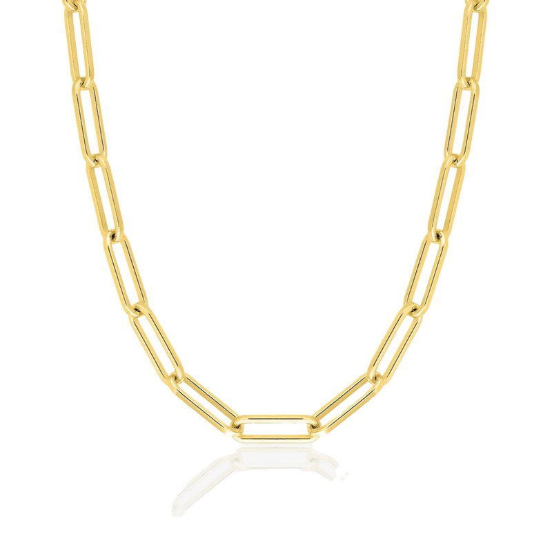 Bracelet Mixte 18 cm - Forçat carré - Or 18 Carats - Largeur 3.8 mm