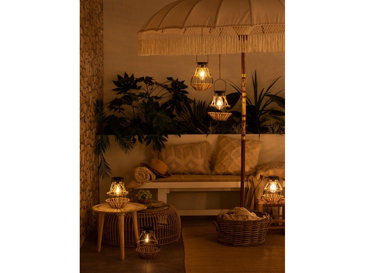 Luxform budoni solar tafellamp   brown