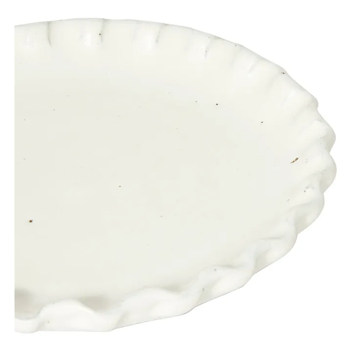 Perla Valtierra Assiette Lola en argile | Blanc