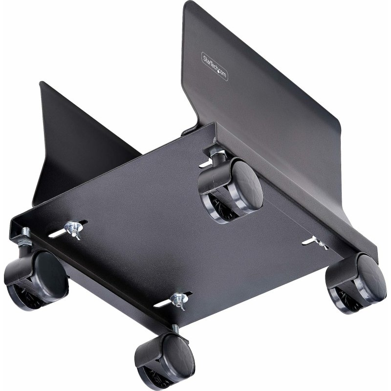 StarTech.com Support Mobile pour Unité Centrale, Support Mobile pour Unité Centrale PC à Roulettes, Charge Maximale de 21kg, Chariot à Roulettes pour Ordinateur de Bureau, Chariot en Acier, Support Réglable