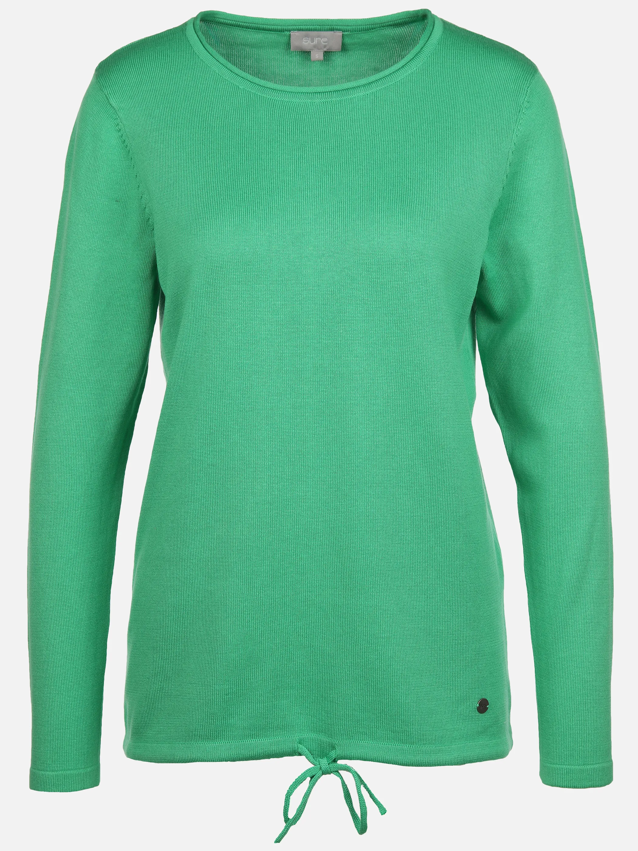 Damen Basic Pullover mit Bindeband
