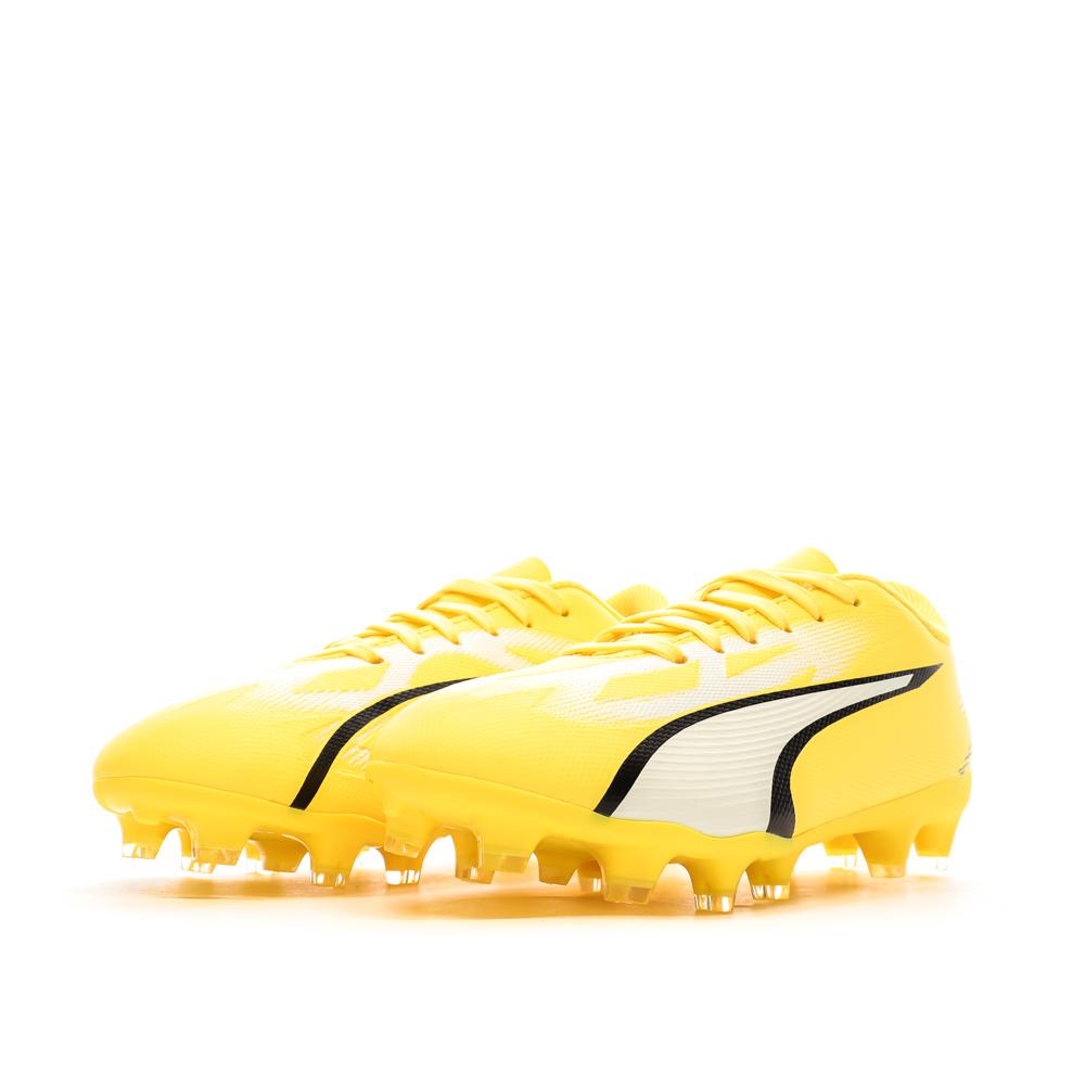 Puma Chaussures de Foot Jaunes Enfant Ultra Play FG/AG