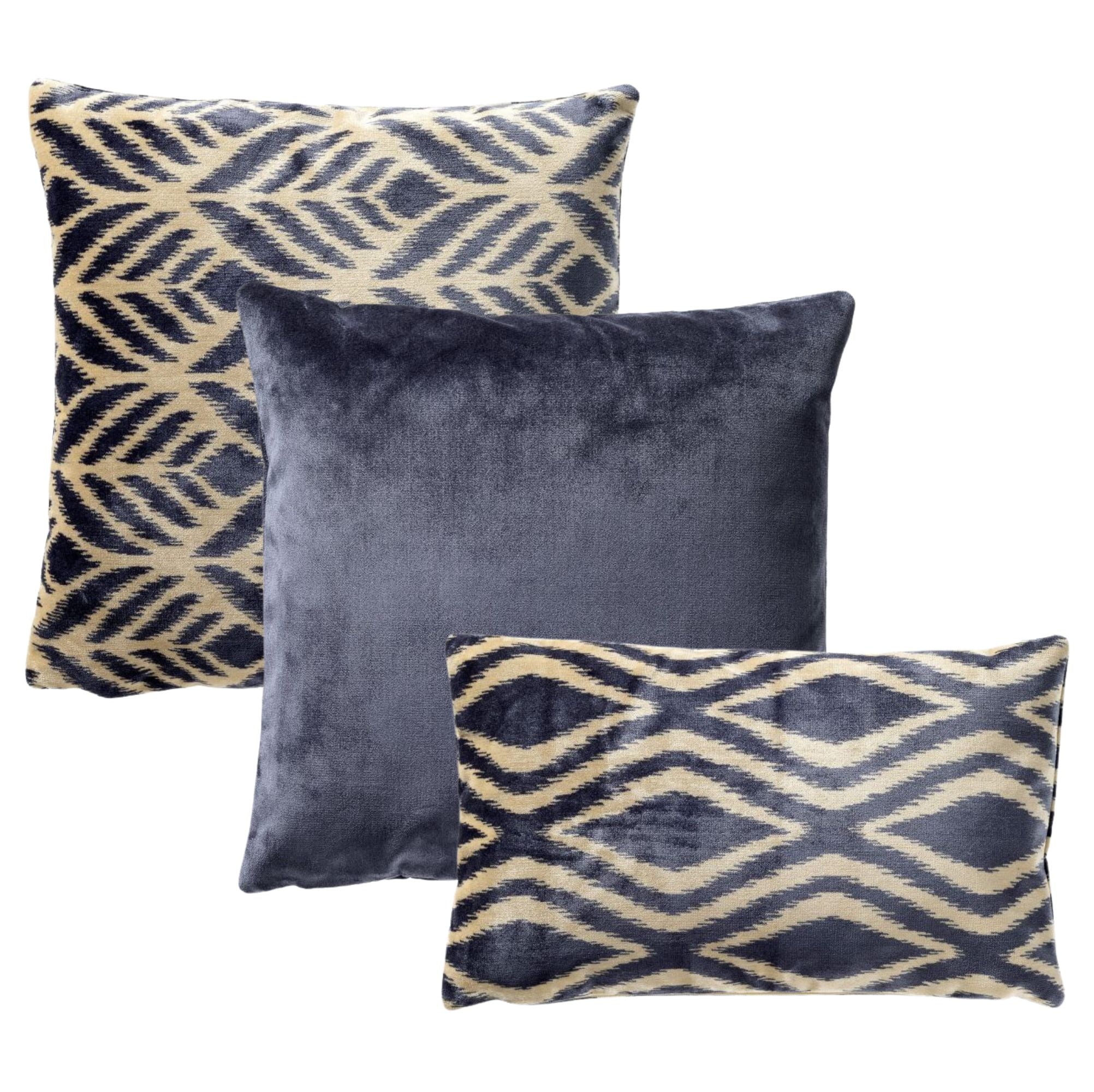 Set sierkussens 45x45 cm | Celeste Signature Insignia Blue | Hoii