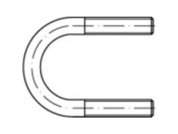 TOOLCRAFT 1067031 Rundstålsbøjle A4 rustfrit stål 1 stk