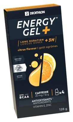 Gels énergétiques Decathlon Nutrition Energy Gel  Longue durée Agrumes - 4x32g