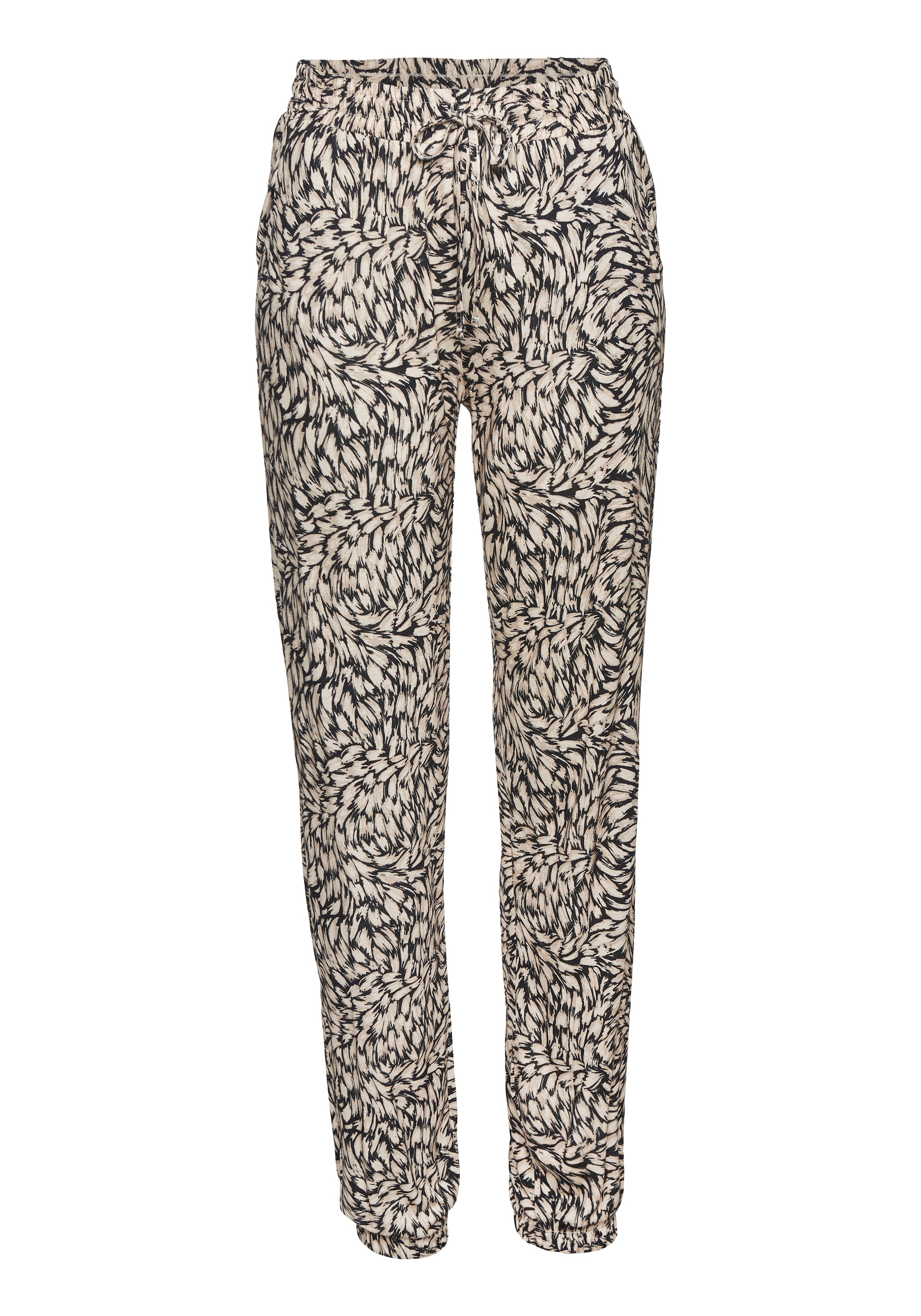 Buffalo Jerseyhose  mit Alloverprint, sommerliche Schlupfhose mit Taschen, Strandhose