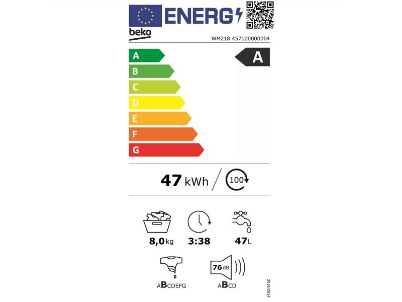 Beko Waschmaschine WM218 Links Frontlader mit 8 kg Ladekapazität