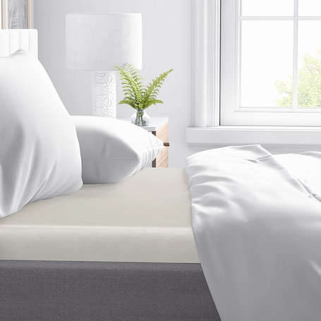 Hoeslaken Satijn - Topper - Creme