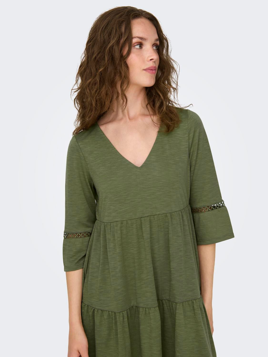 JDYDORA Kurzes Kleid Dusky Green