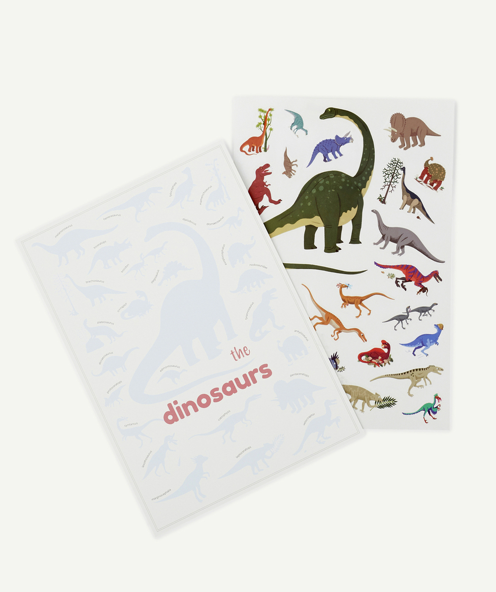 POPPIKMINI POSTER DINOSAURES AVEC 26 STICKERS REPOSITIONNABLES