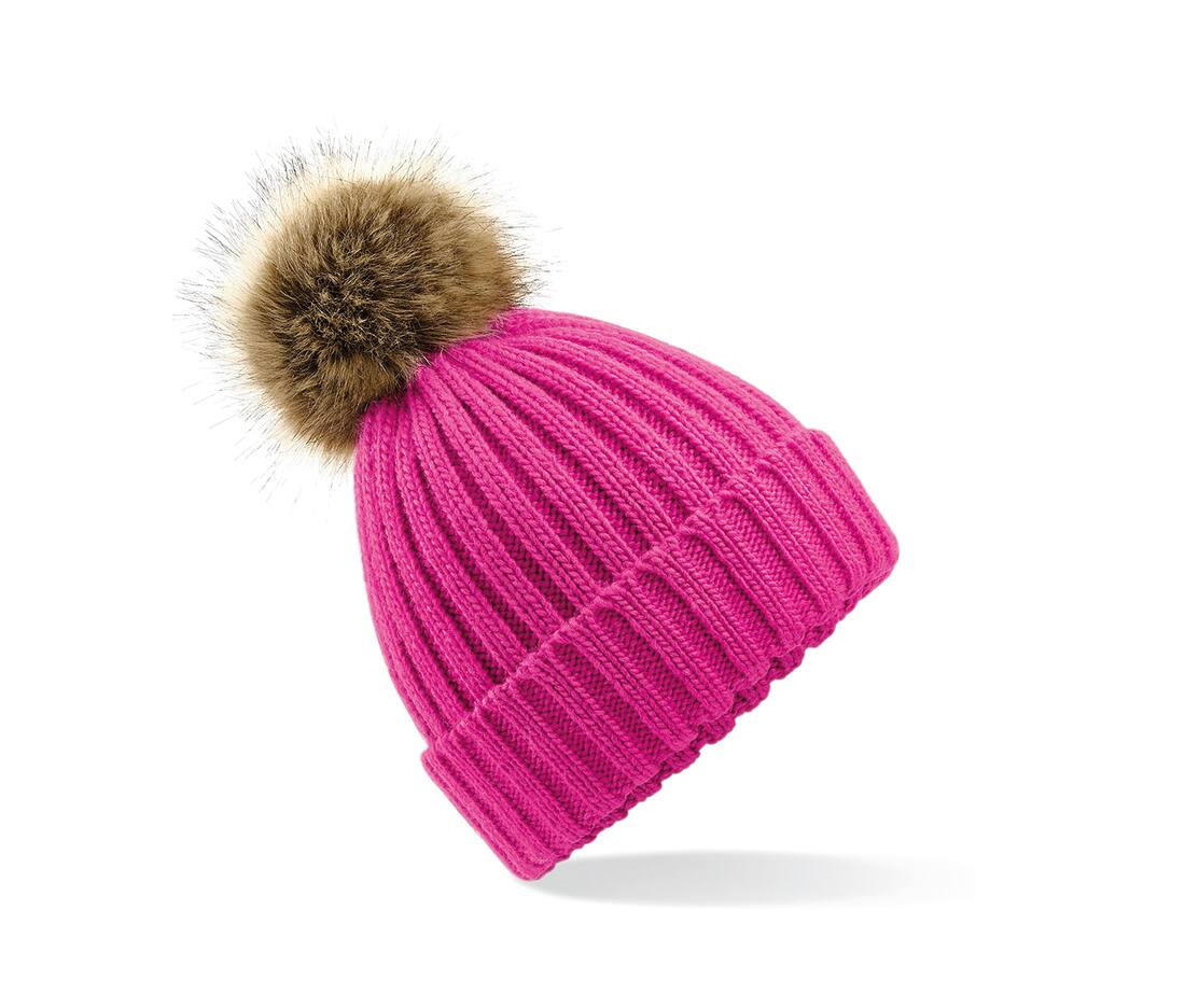 Beechfield BF412 - Bonnet grosse maille Pop Pom