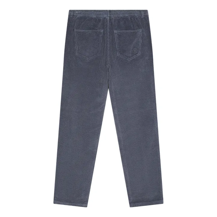 SMALLABLE BASICS Pantalon Homme Elastiqué à la Taille en Velours Côtelé | Gris anthracite