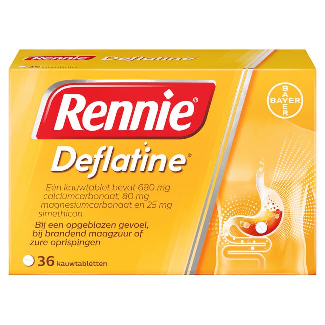 Rennie Deflatine Kauwtabletten Bij Opgeblazen Gevoel Of Winderigheid 36 Stuks