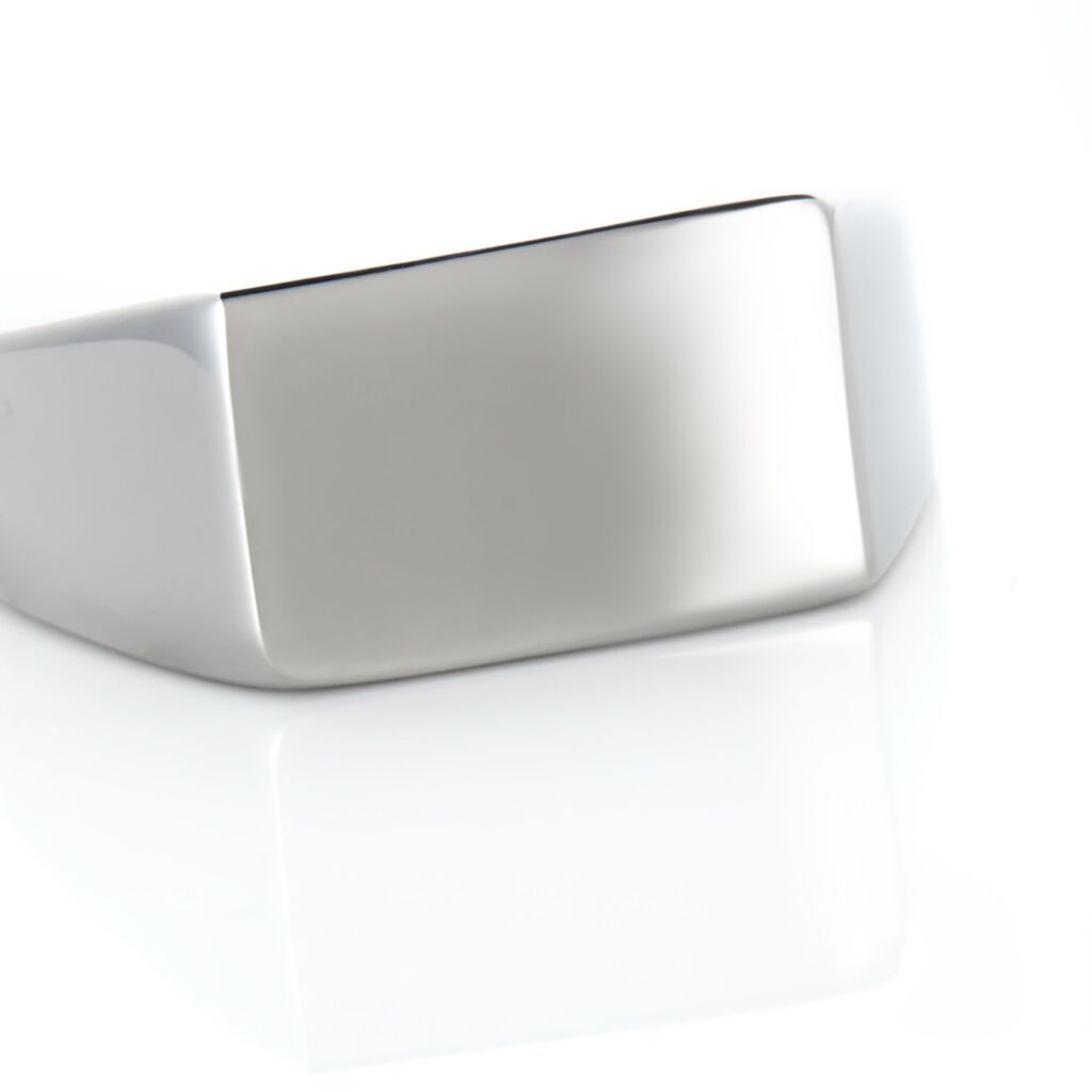 Chevalière Acier Gris Luciano