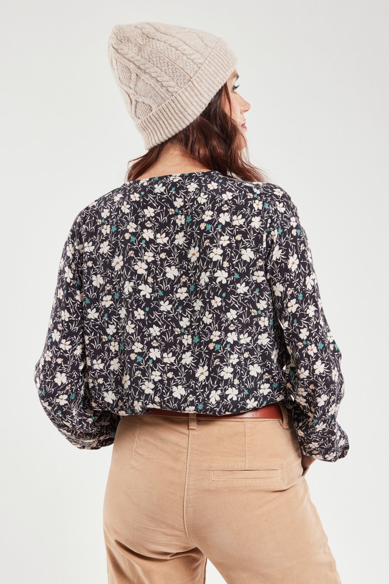 Blouse imprimé champêtre - cupro