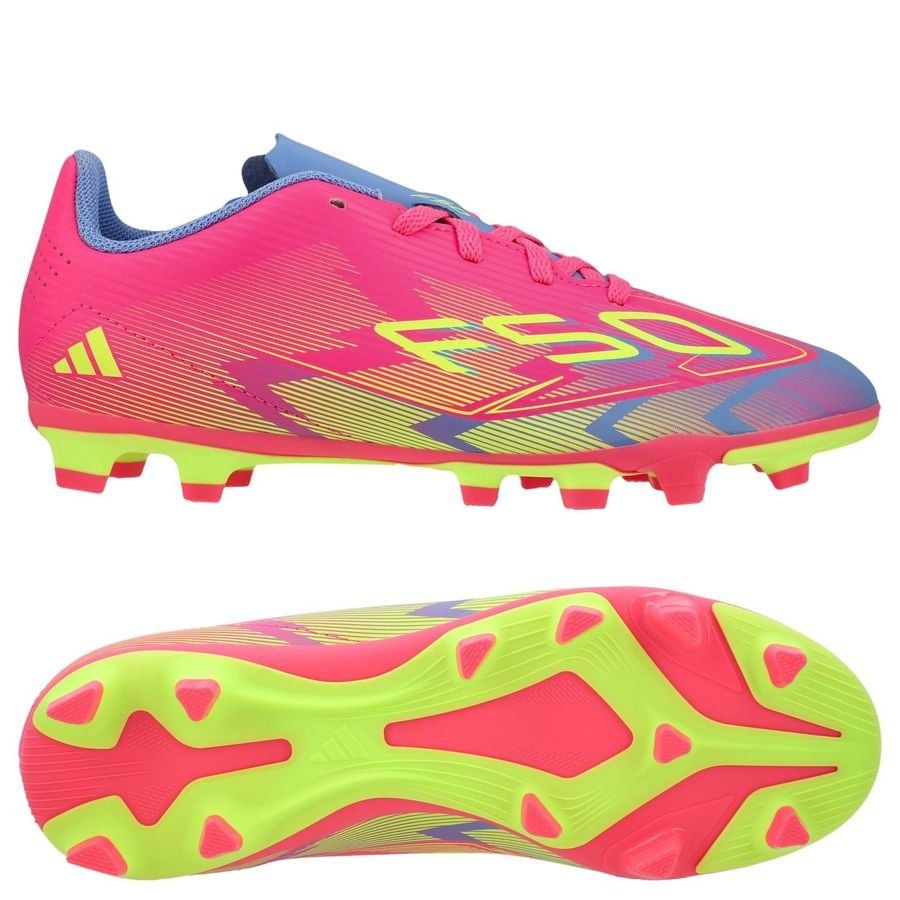 adidas F50 Club FxG Mystic Victory - Lucid Pink/Lucid Lemon/Blue Fusion Enfant