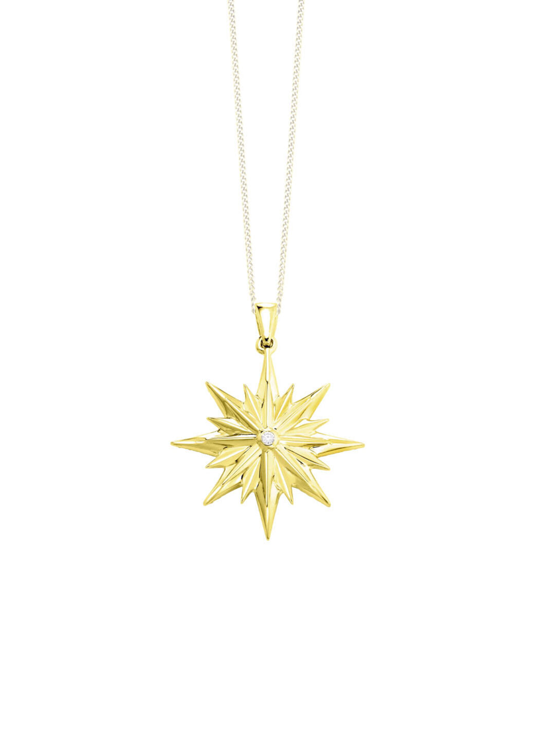 Toller Stern-Anhänger mit Brillanten und Diamanten