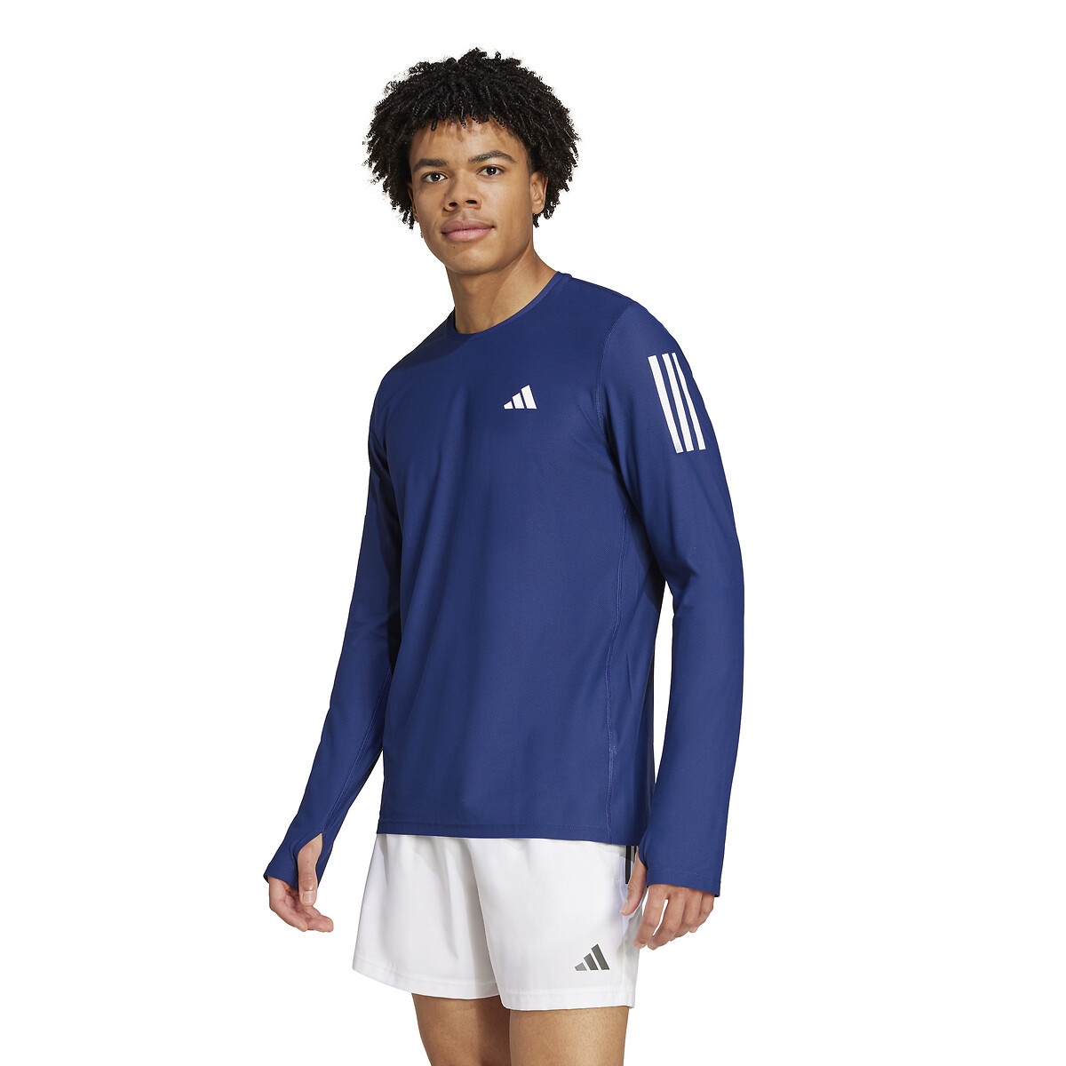 Camiseta de corrida de manga comprida adidas Performance com logotipo