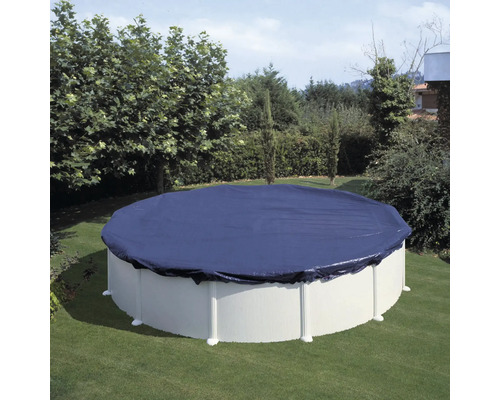 PVC zwembadafdekking, geschikt voor gebruik het hele jaar door in zomer en winter, UV-bestendig, Ø 350 cm, zwart, inclusief trekkoord.