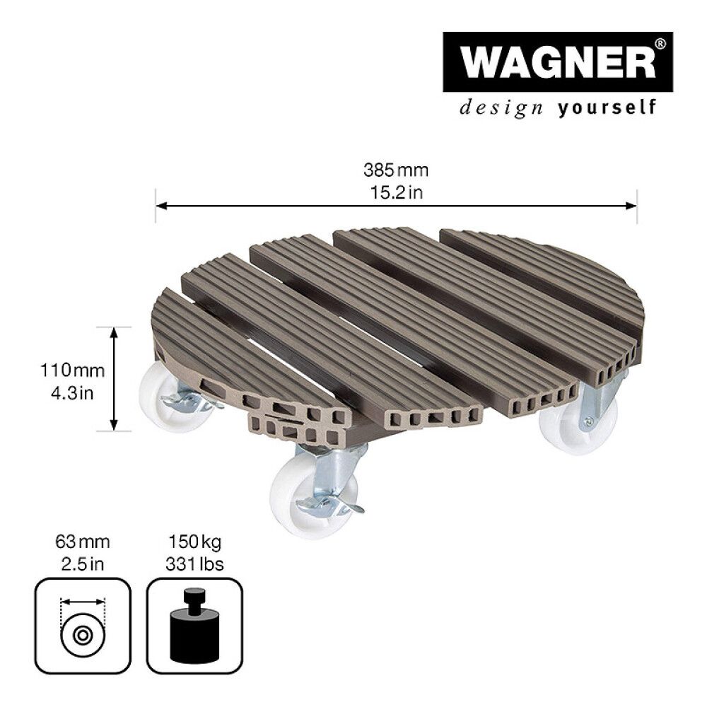 POTTETRALLE WAGNER WPC TAUPE 9556 G D38,5CM 150KG