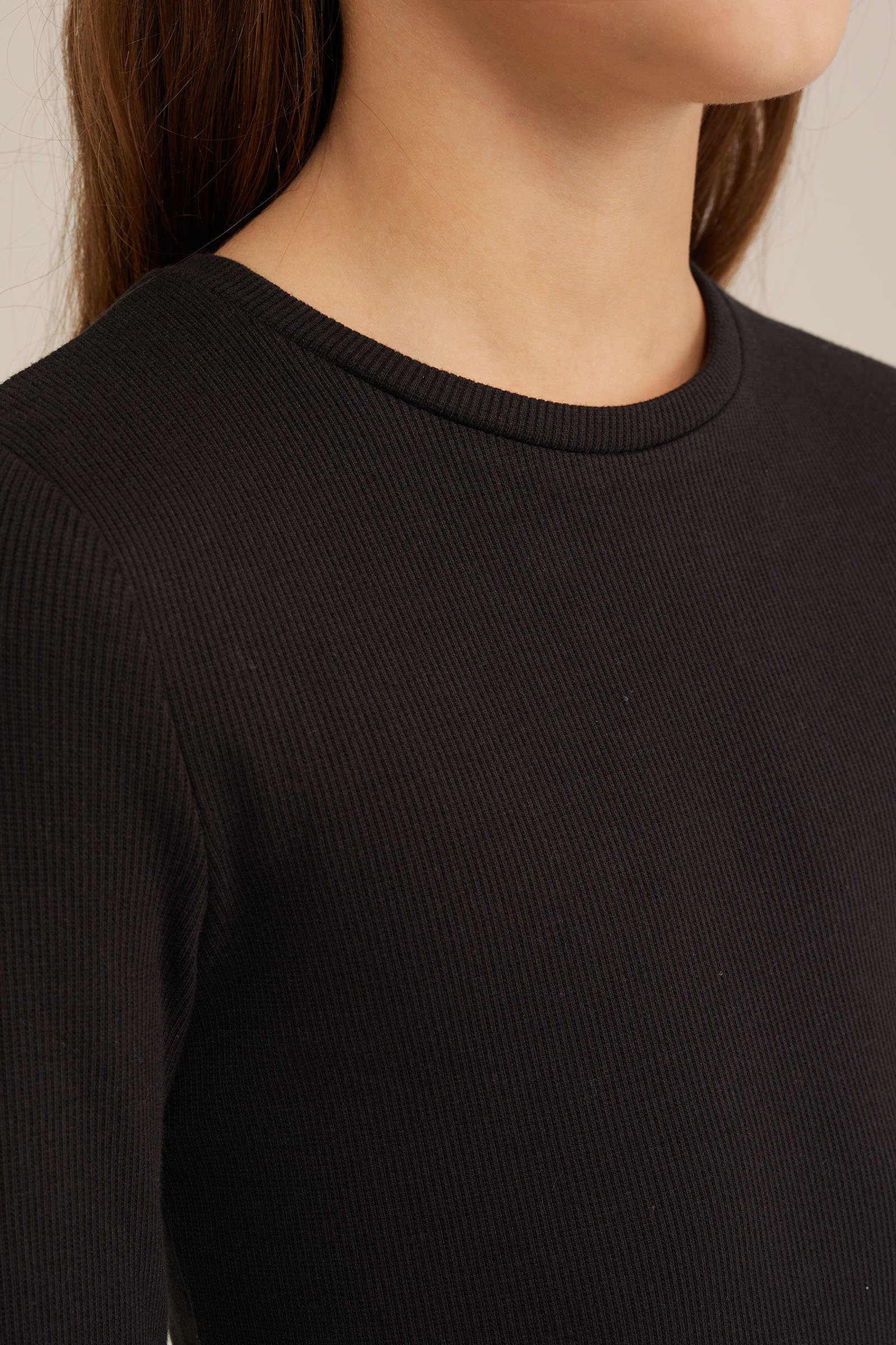 Meisjes jurk met structuur WE Fashion Zwart