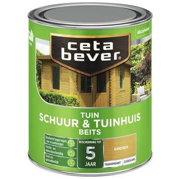 CetaBever Tuinbeits Schuur & Tuinhuis zijdeglans transparant grenen 750 ml