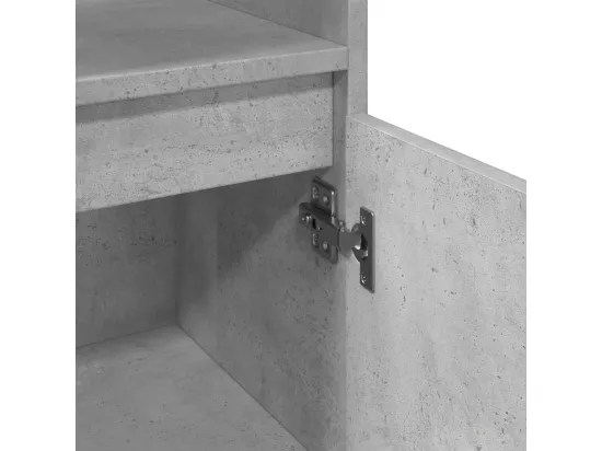Armoire de salle de bain gris béton 30x30x100 cm
