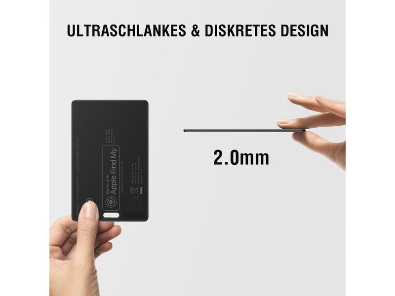 4smarts Schlüsselfinder Skytag Card ReCharge Standort-Finder SkyTag Card ReCharge, schwarz,
