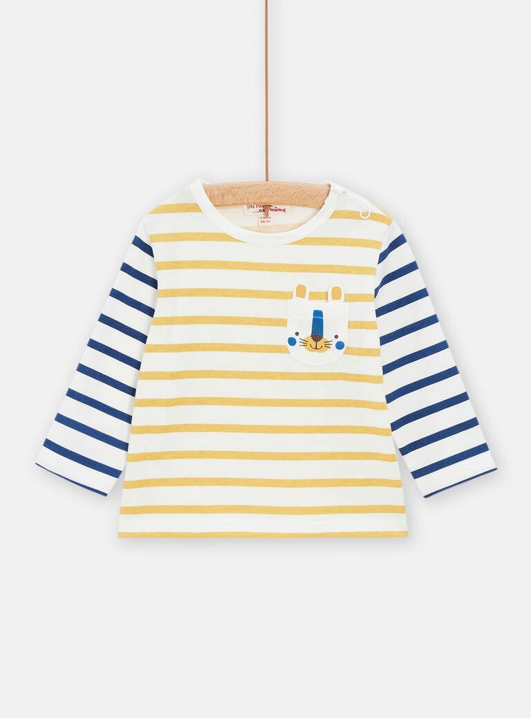 T-shirt à manches longues contrastées pour bébé garçon