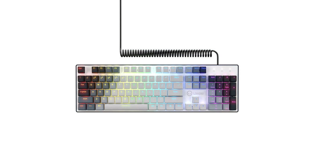LORGARAzar 514, gaming toetsenbord  (Wit, US lay-out, LOGAR Dream, RGB)