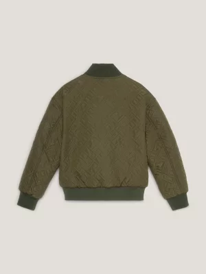 Jaqueta Bomber Acolchoada com Monograma TH