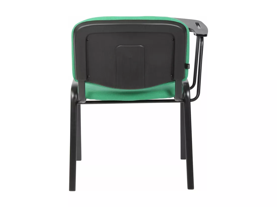 Lot de 4 Chaise de conférence - Tissu & Métal noir mat - Vert - Ken