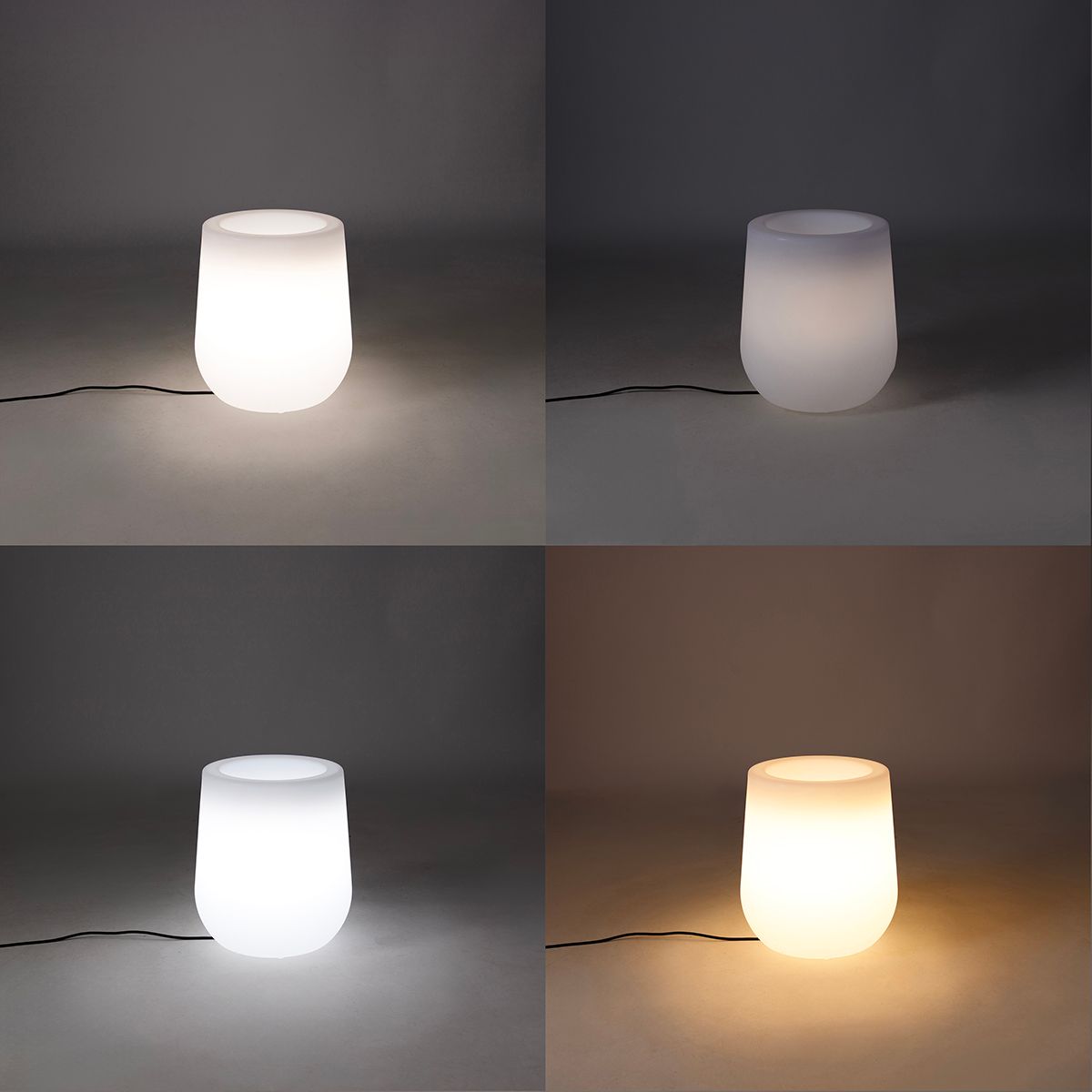 Smart buiten vloerlamp bloempot wit IP44 incl. Wifi A60 - Flowerpot