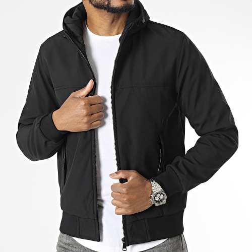 Veste Zippée Capuche Noir