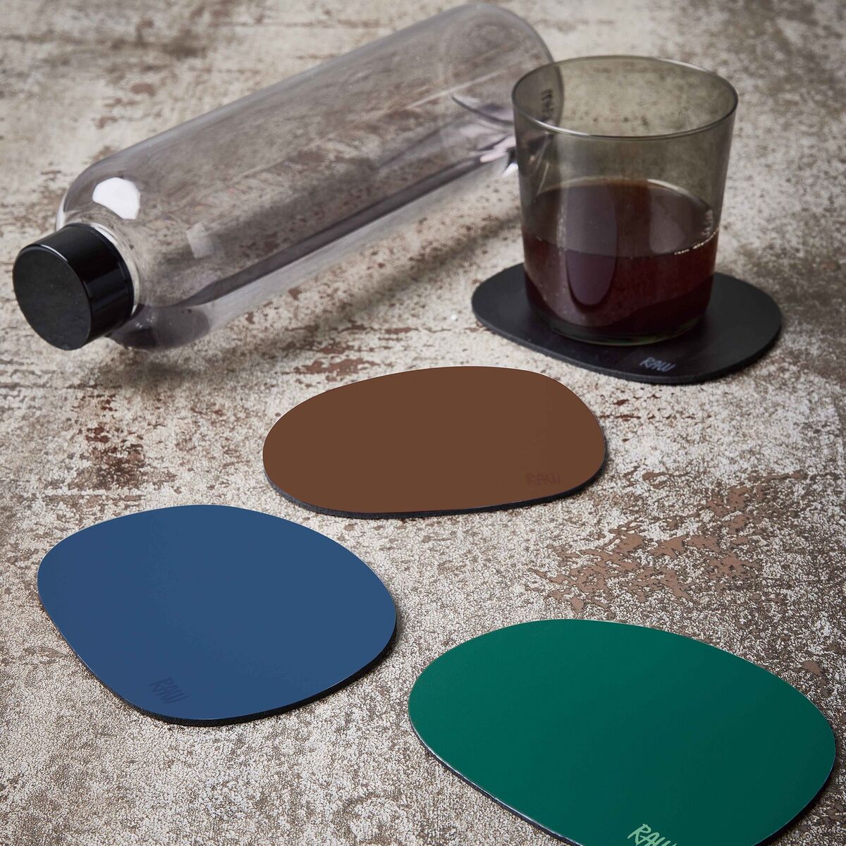RAW glassbrikker silikon 6-pakning, mocca