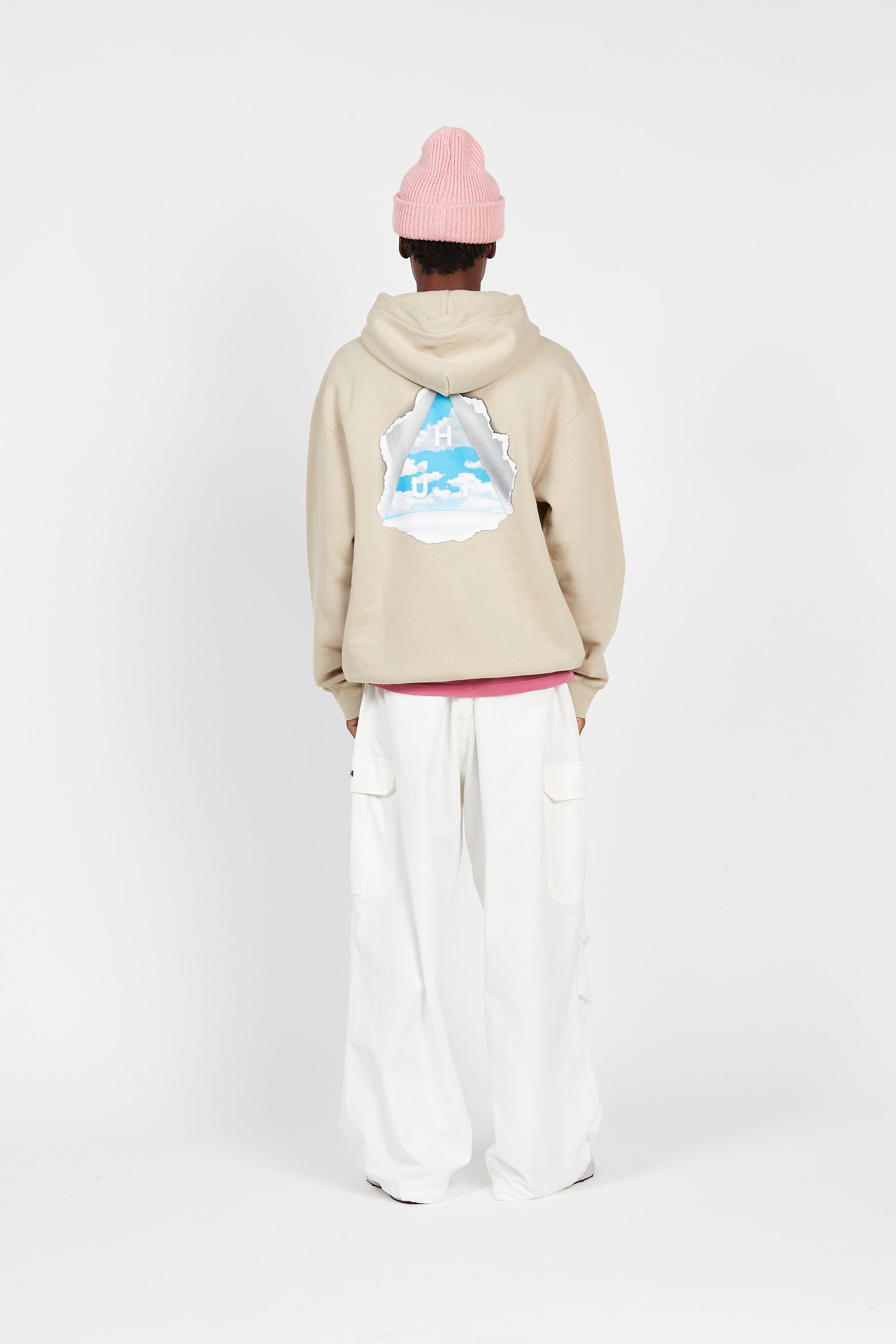 HUF Hoodie TEAR YOU A NEW ONE Beige