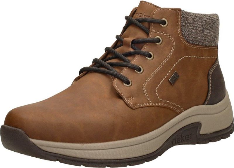 Rieker - Veterboots - Bruin - Leer - Water- en Vuilafstotend