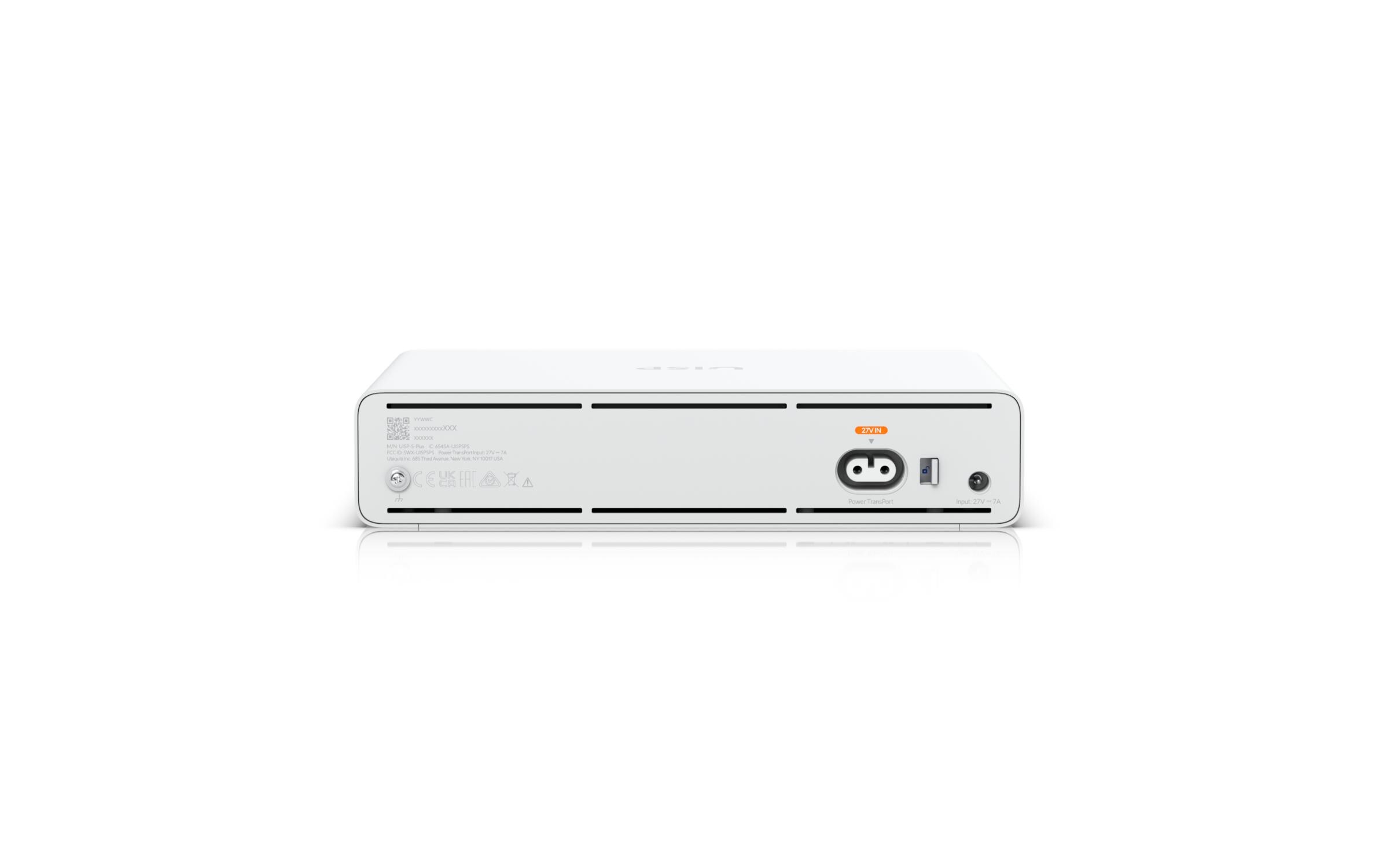 Passiv PoE Switch UISP Switch Plus UISP-S-Plus 4 Port<br>Netzwerk-Switch mit 27V DC, 7.04A und PoE 160W Netzteilen, inklusive Wandhalterung Kit und 1U Rack Kit