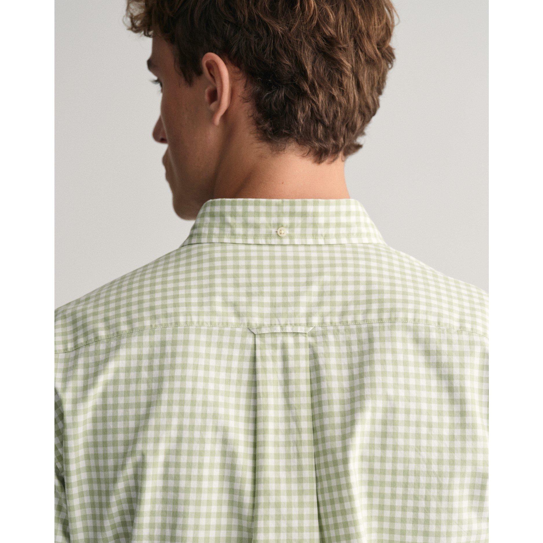 Gant Regular Fit Classic Gingham Poplin Short Sleeve Shirt