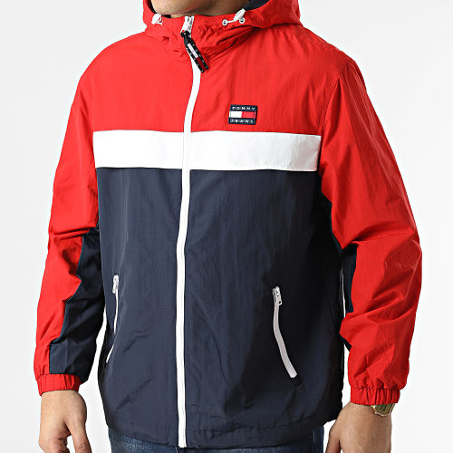 Veste Zippée Capuche Chicago Colorblock 3339 Bleu Marine Rouge Blanc
