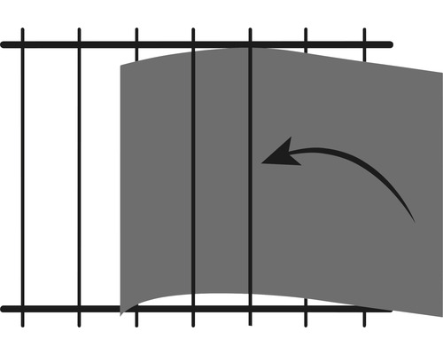 Professionele privacyschermstroken 255 x 19 cm, 10 stuks, voorgesneden, antraciet