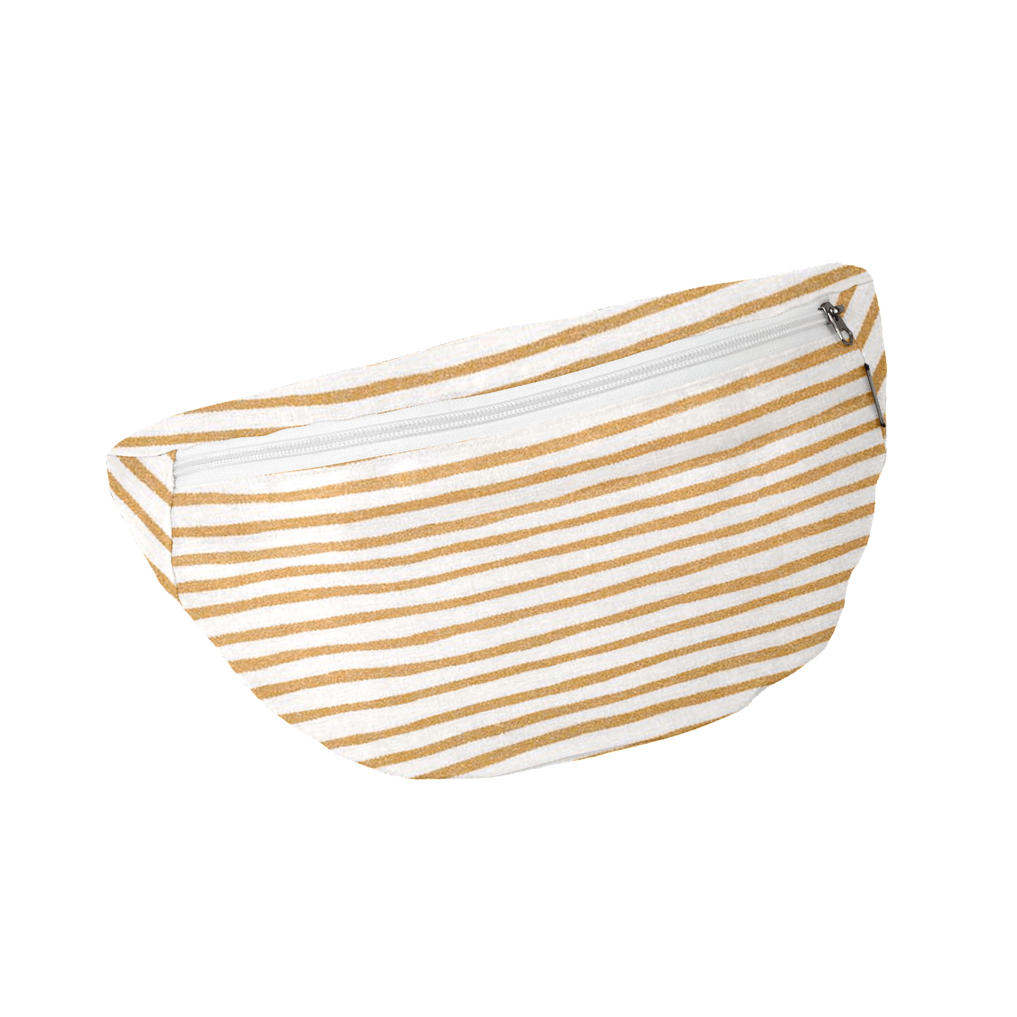 Petit Sac Banane Rayé Or Blanc