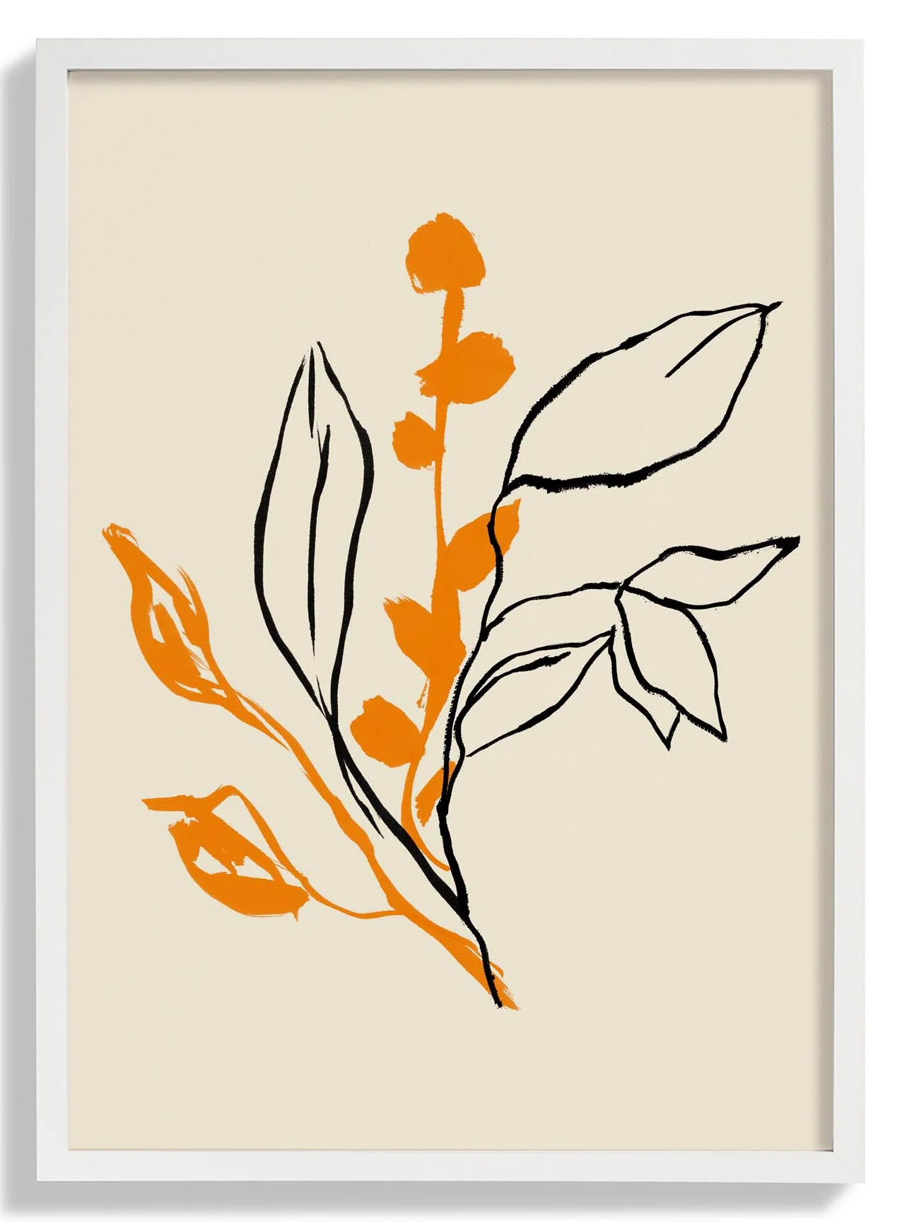Orange und schwarze Linien