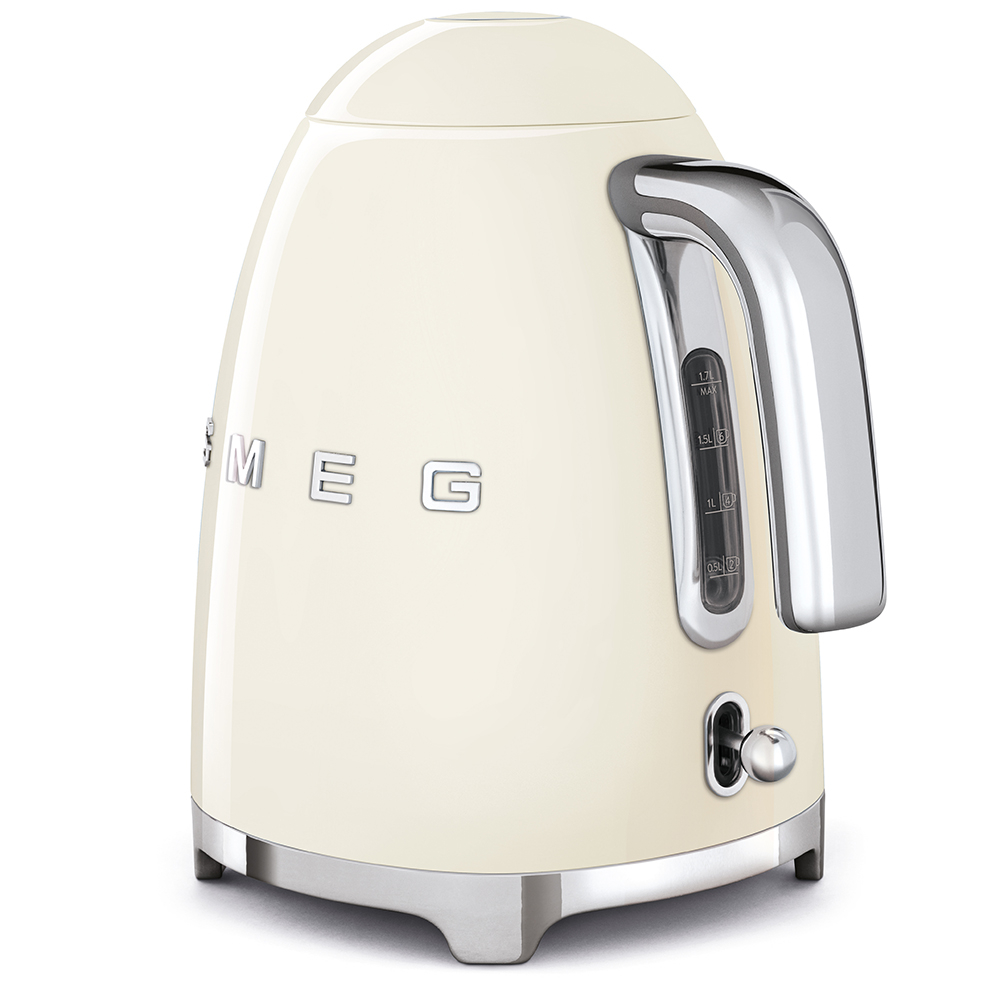 (1.7L) Edelstahl Wasserkocher 50's Retro Style (KLF03CREU) - Creme