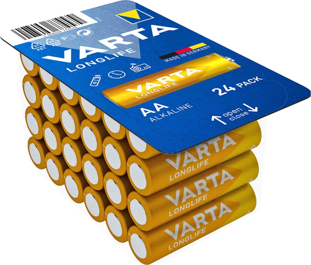 24er Pack Longlife AA Batterie LR6 Alkaline 1.5V
