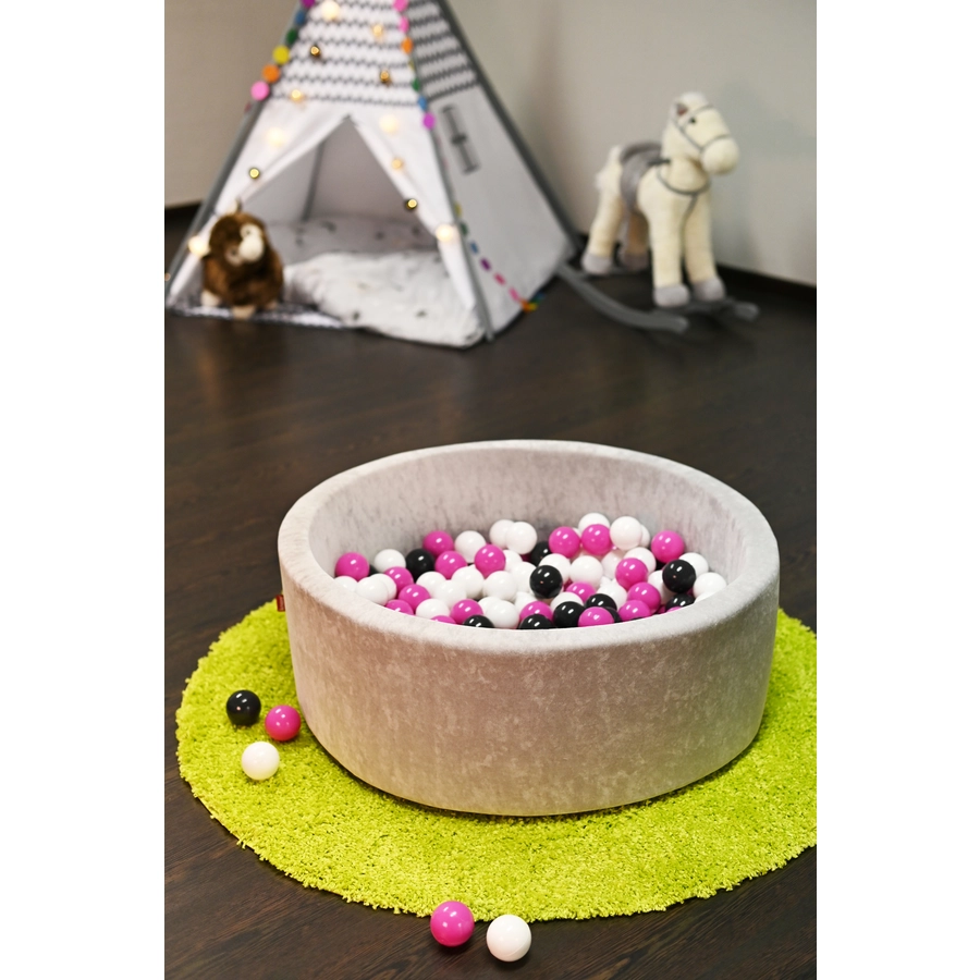 knorr toys® Bällebad soft - Grey - 300 balls cremegreyrose grau